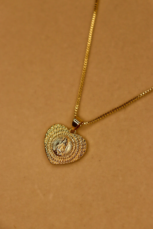 Mini Virgin Mary Charm Necklace