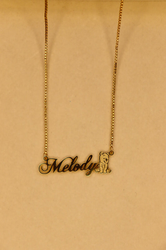 Winnie the Pooh Custom Name Necklace