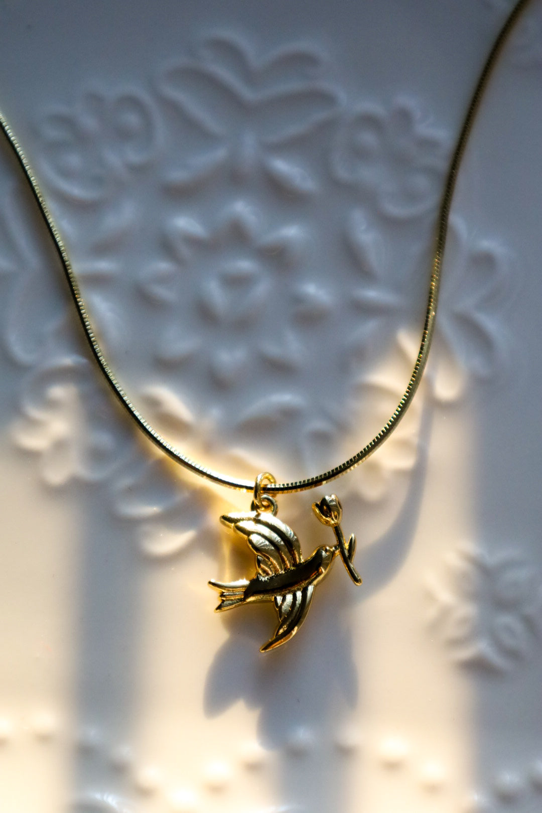 Dove x rose necklace