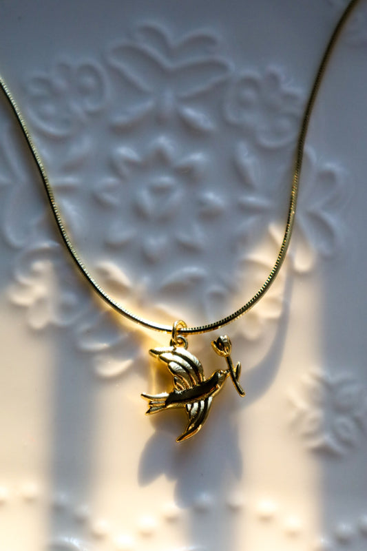 Dove x rose necklace