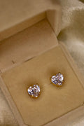 Heart stud earrings