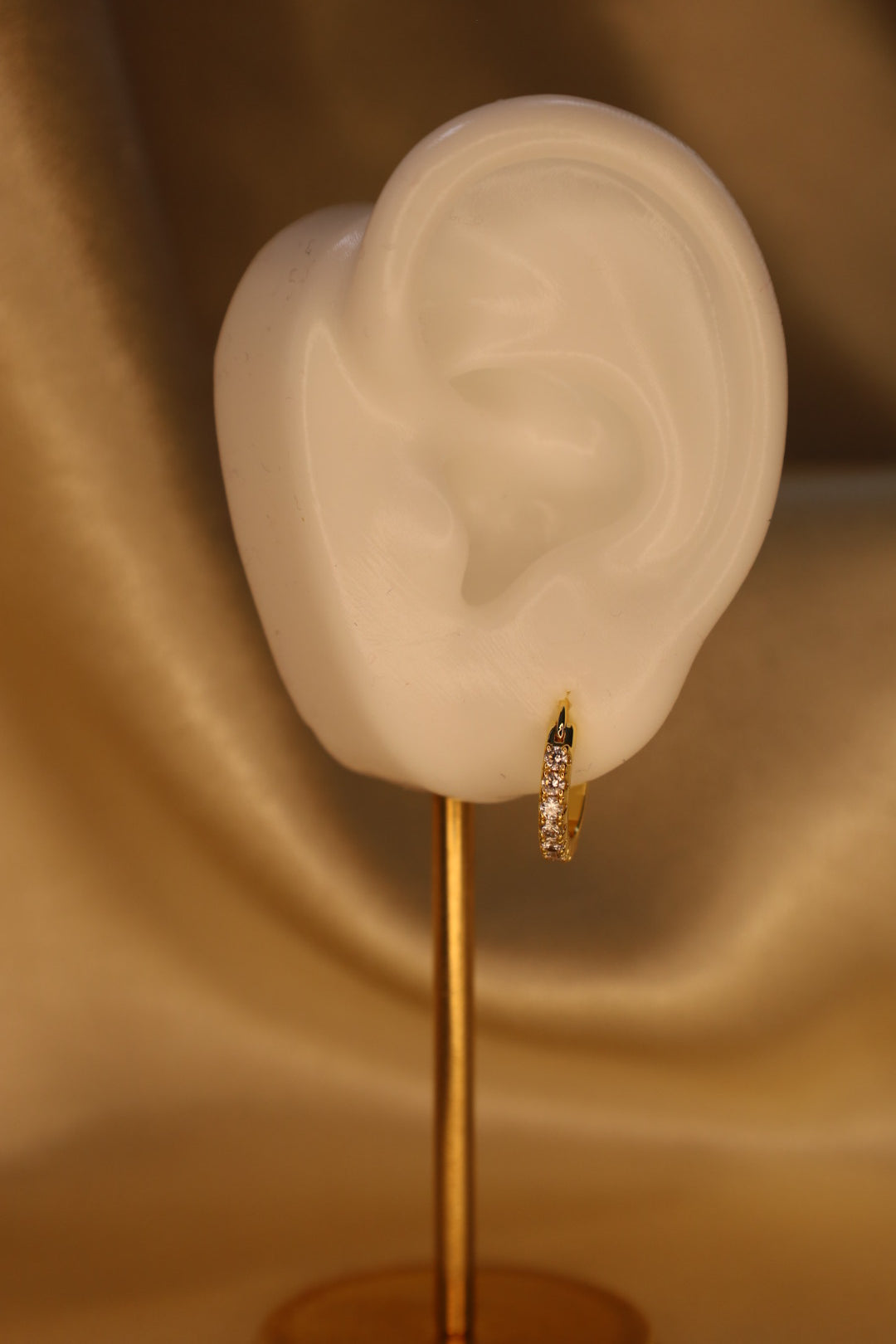 “Lily” bling gold hoop earrings