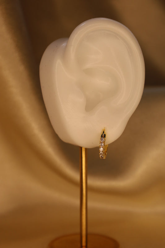 “Lily” bling gold hoop earrings