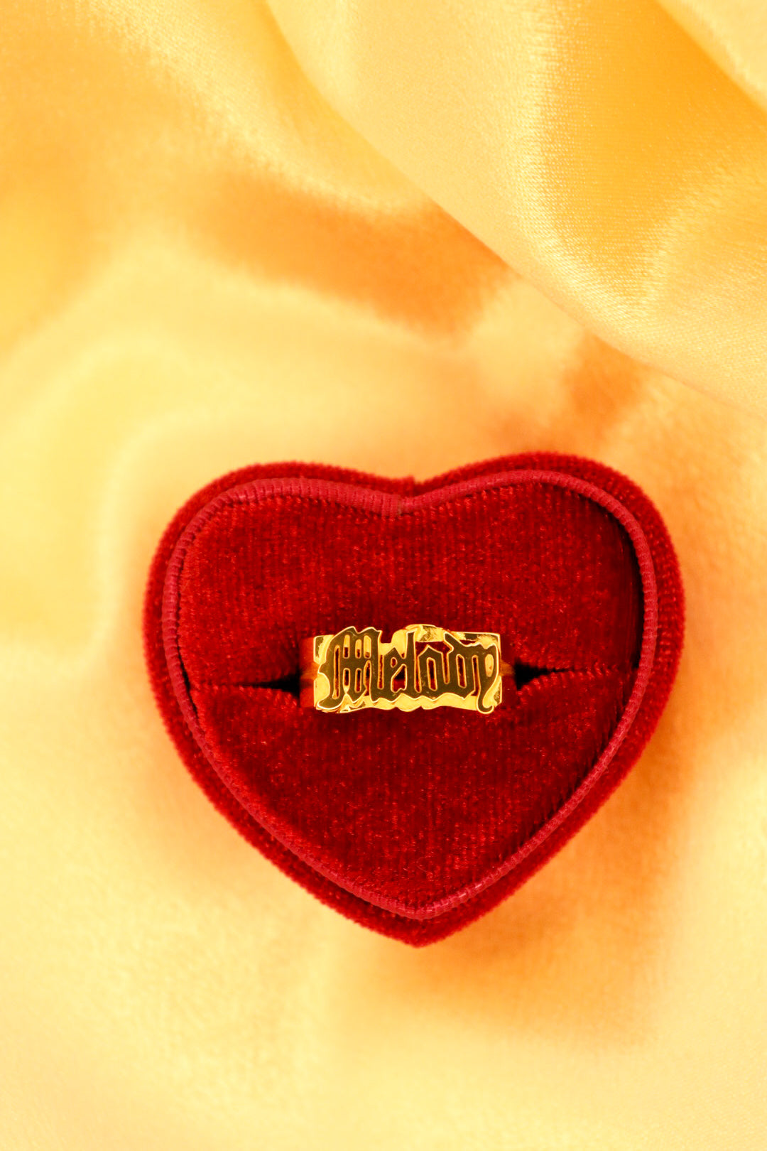 Custom Old English Name Ring