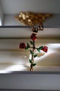 Rosa cross necklace