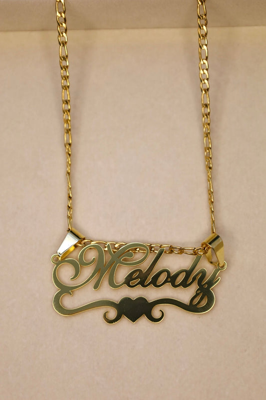 Heart design custom name necklace