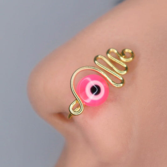 pink evil eye nose cuff 🧿💕